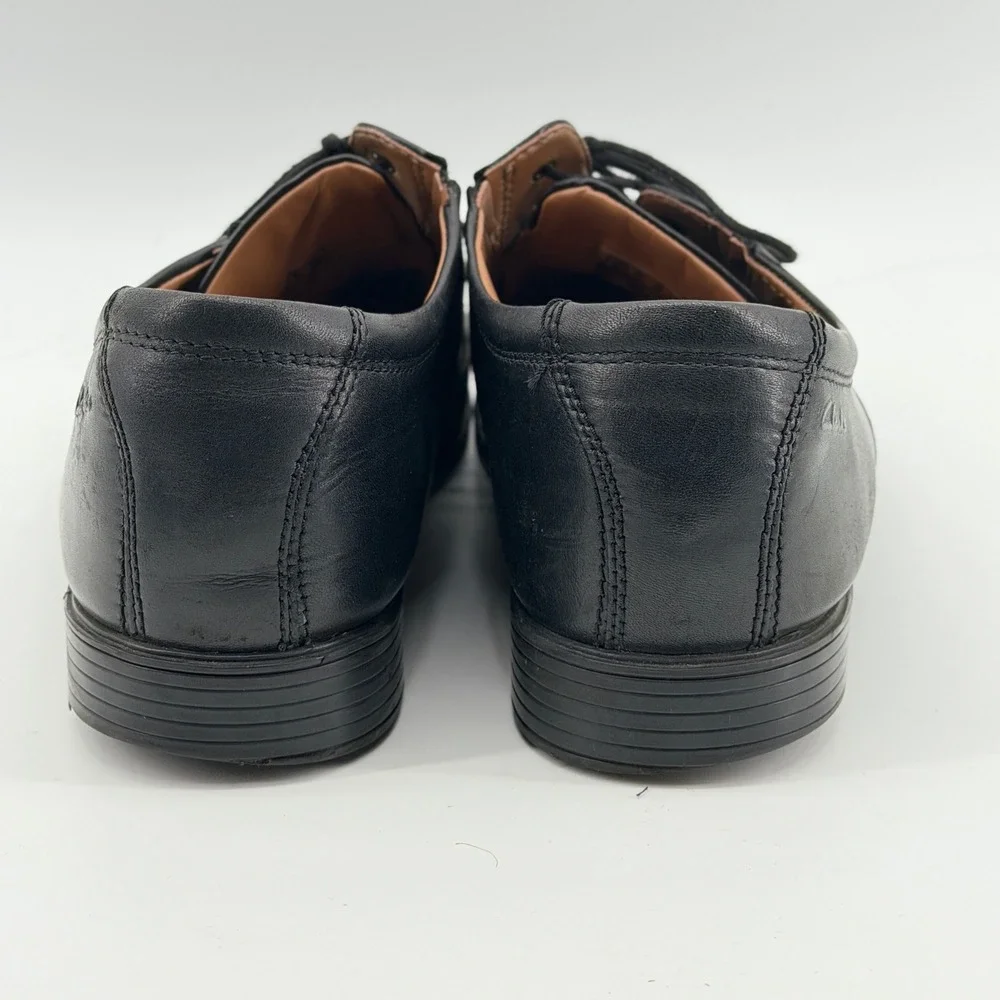 Clarks Mens Black Leather Square Toe Lace Up Derby Dress Shoes 13 M 261103107120